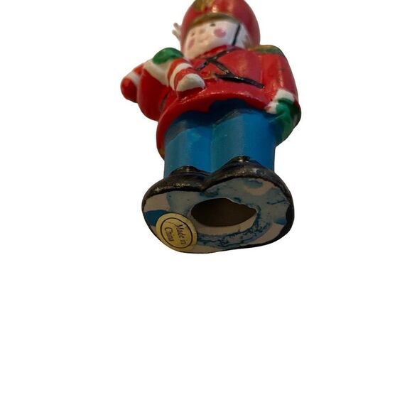1989 Vintage Ceramic Soldier Christmas Tree Ornament - Picture 5 of 6